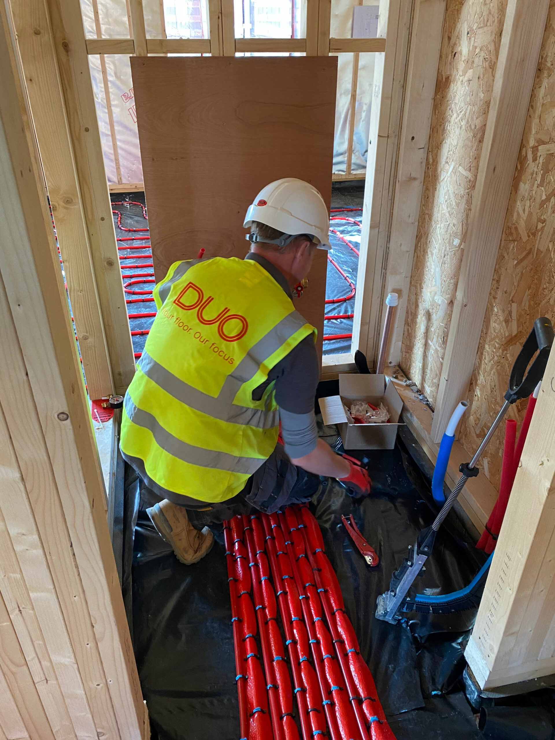 Floor Heating Systems Winchester The Guide to Premium Home Heating - Duo Systems at work