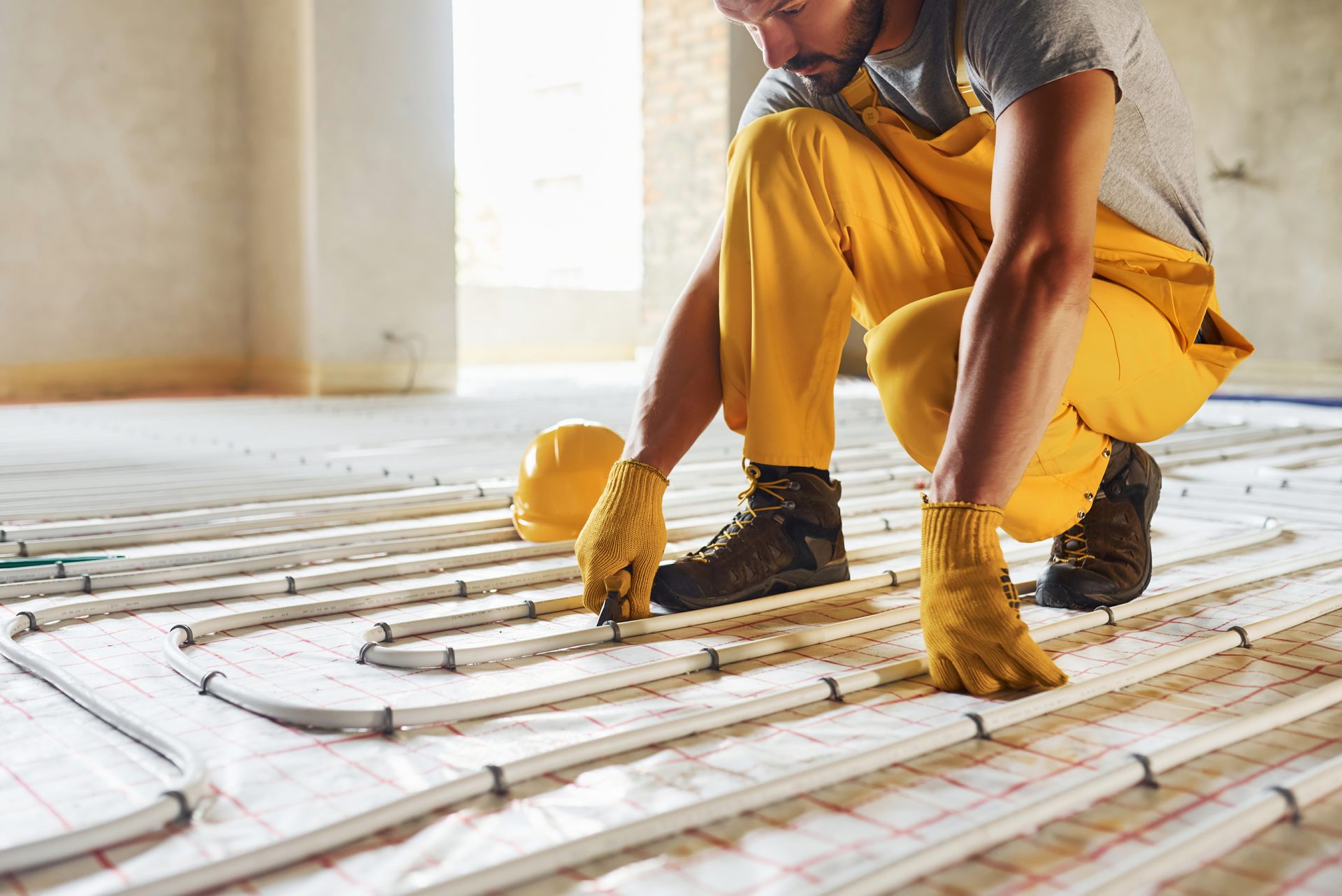 underfloor heating with a heat pump